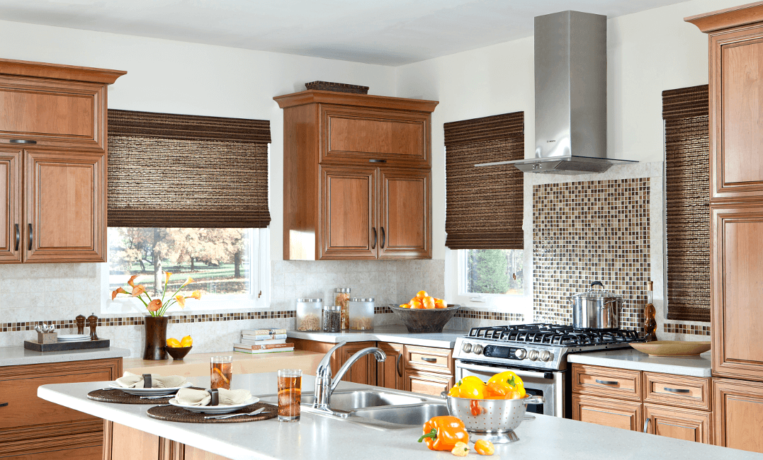 Coronado Natural Woven Shades - Kitchen